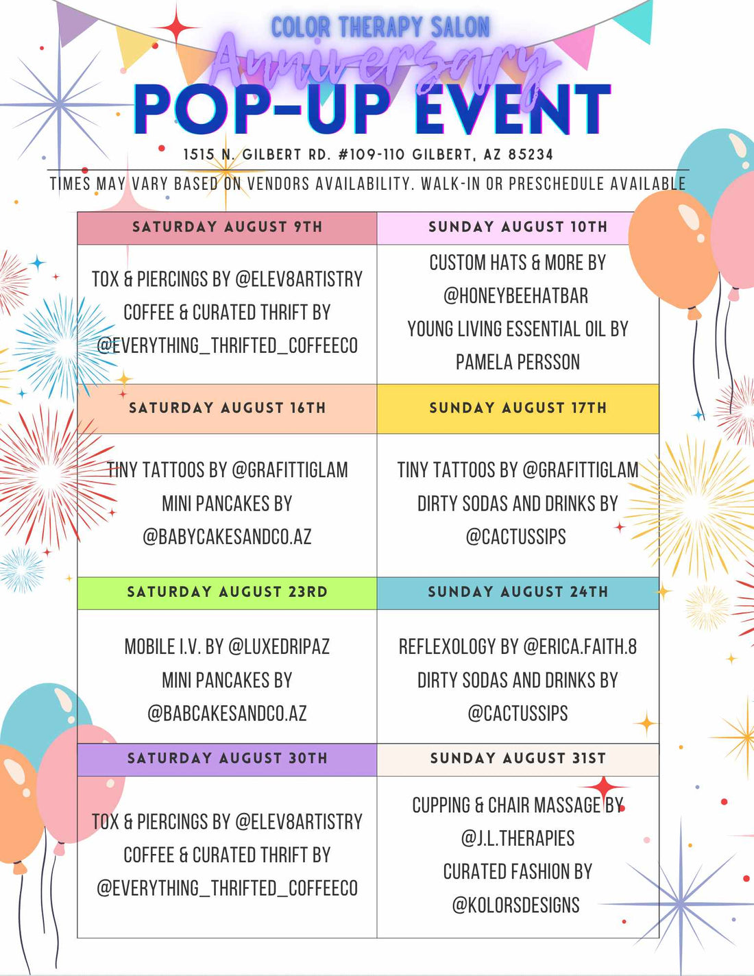 Color Therapy Salon- Event Sunday August 31st - KolorsDesigns
