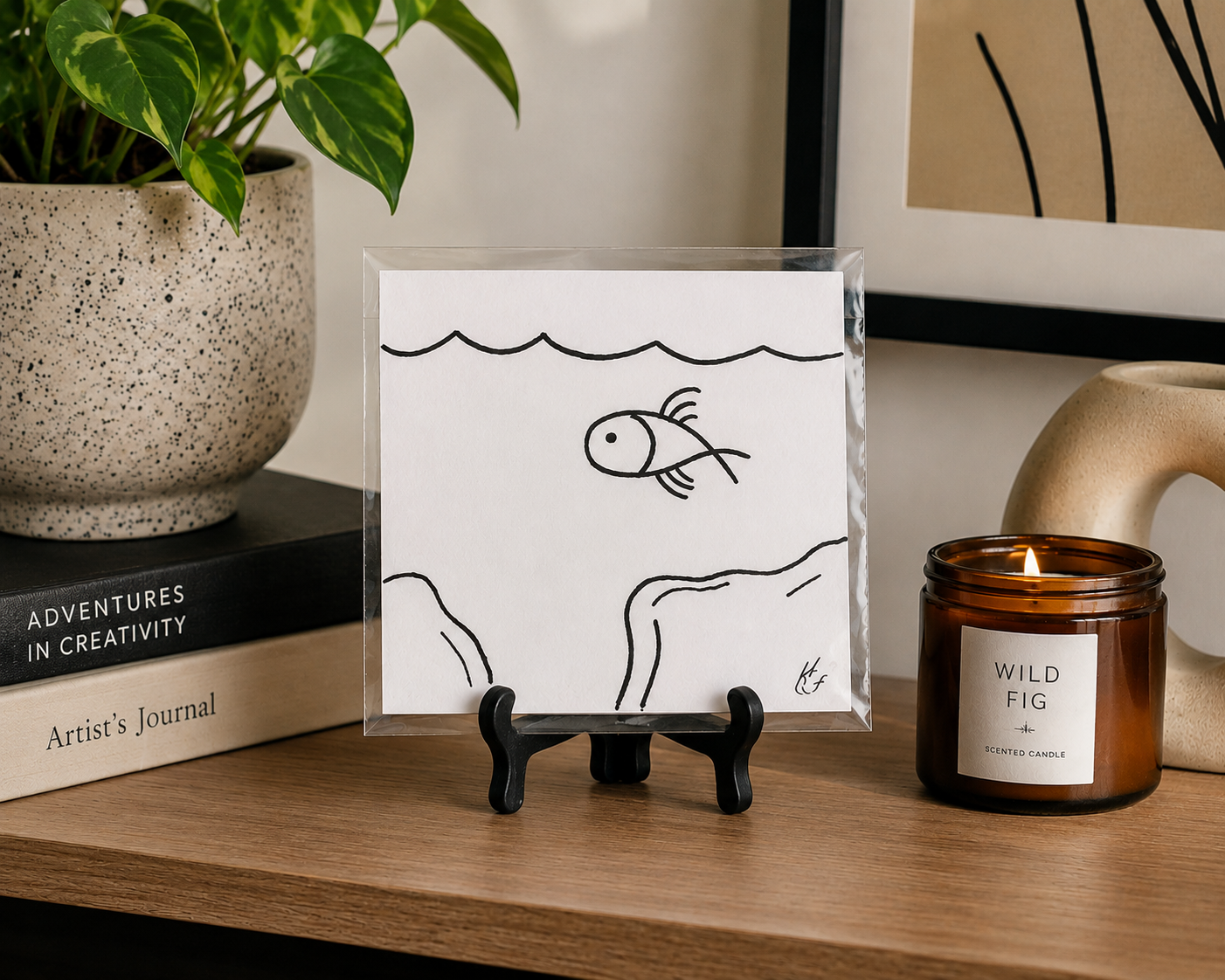Quiet Current Hand-Drawn Mini Print