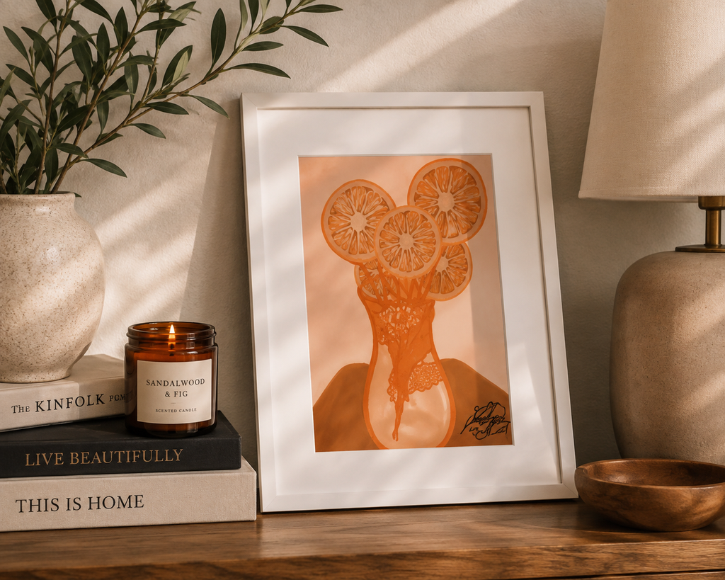 Citrus Bloom Matted Print