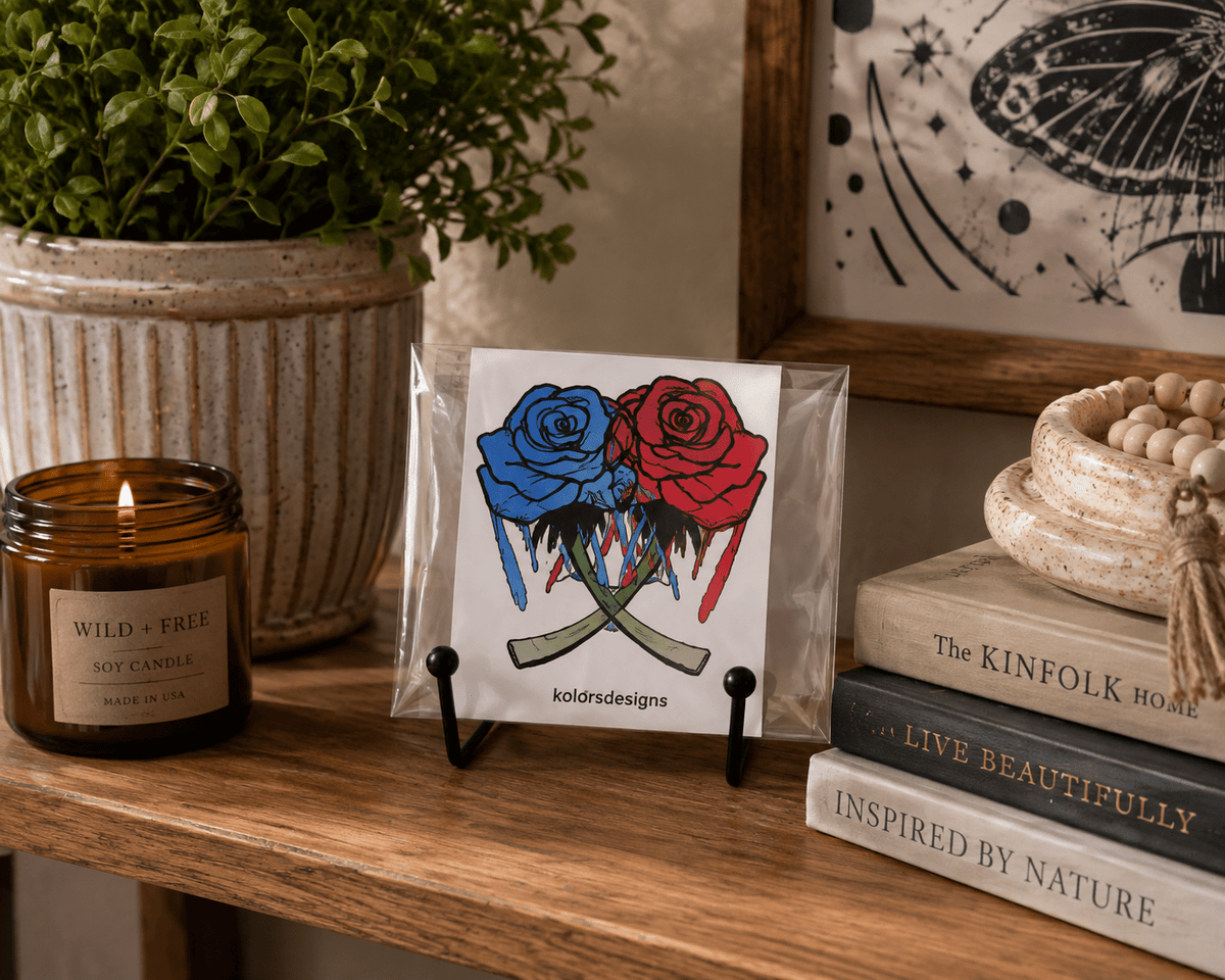 Dripping Roses Mini Print - KolorsDesigns