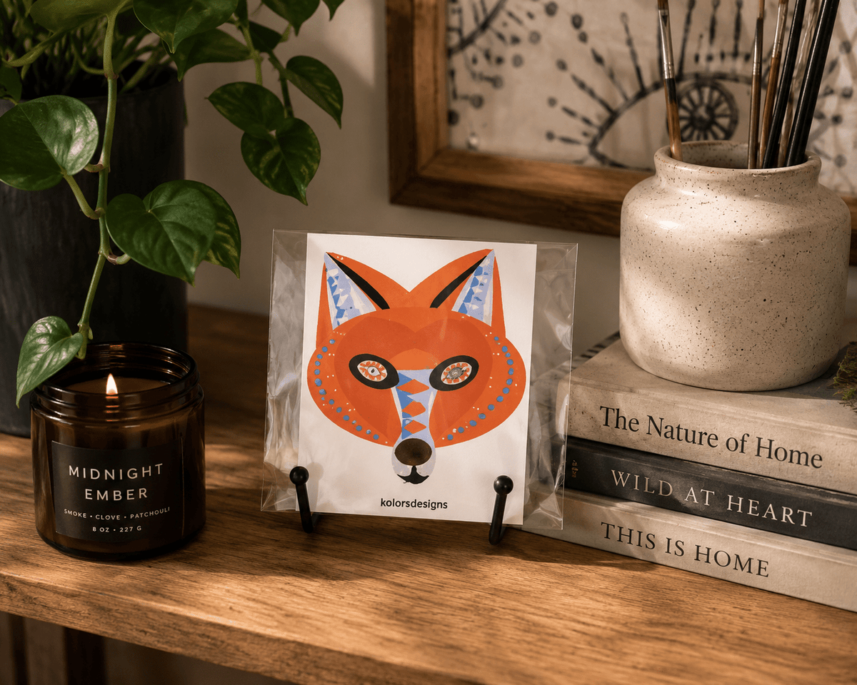 Ember Fox Mini Print - KolorsDesigns