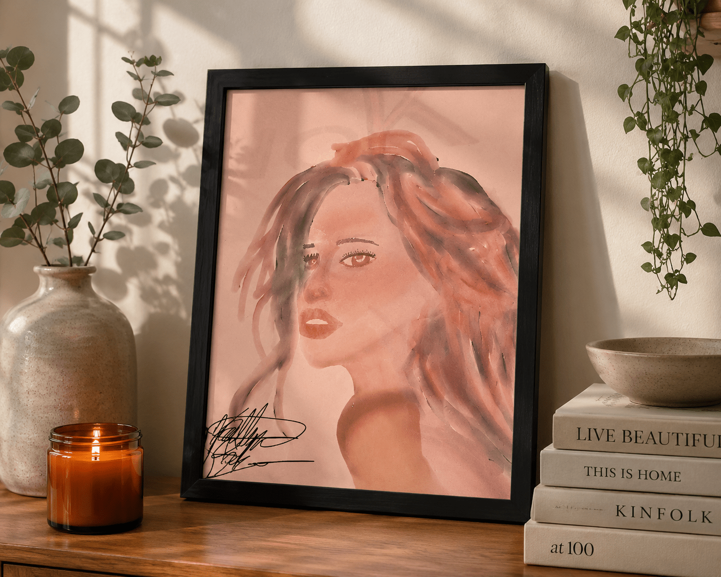 Ember Rose Framed Print - KolorsDesigns