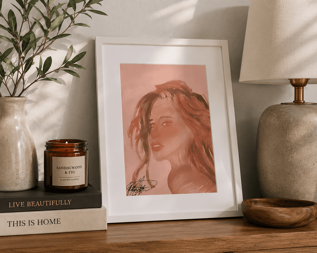 Ember Rose Matted Print - KolorsDesigns