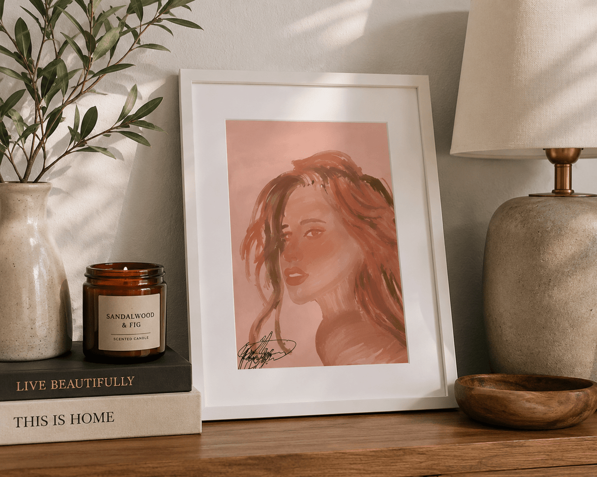 Ember Rose Matted Print - KolorsDesigns