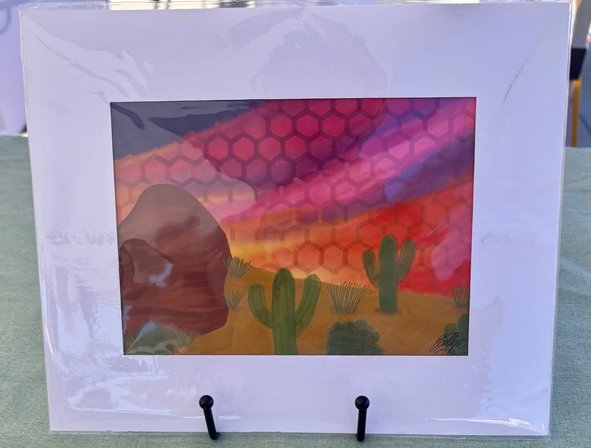 Honeycomb Sunset Matte Print - KolorsDesigns