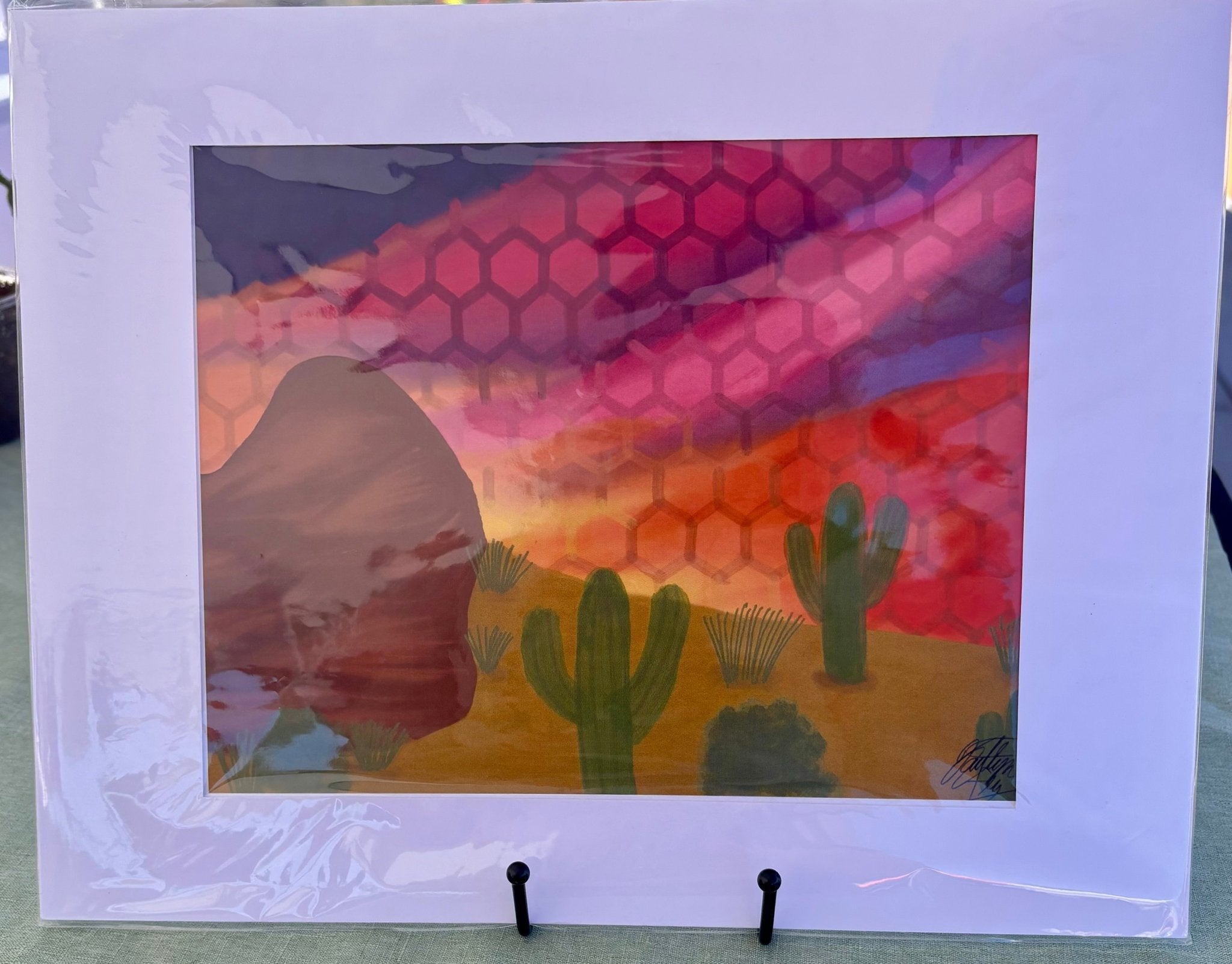 Honeycomb Sunset Matte Print - KolorsDesigns