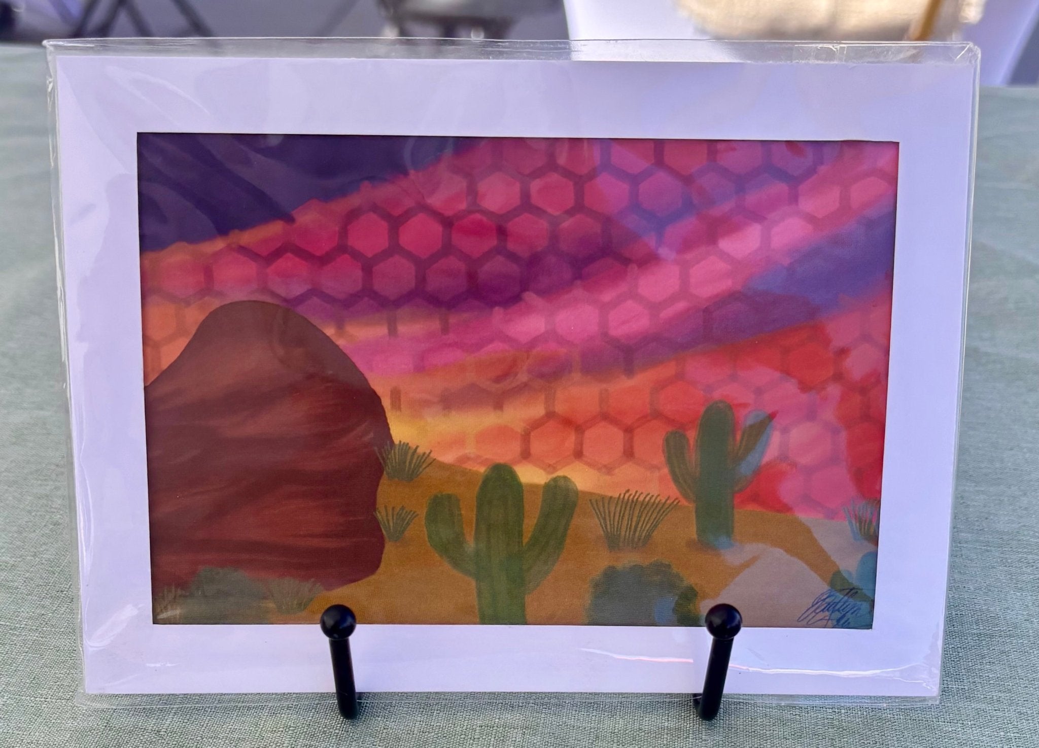 Honeycomb Sunset Matte Print - KolorsDesigns
