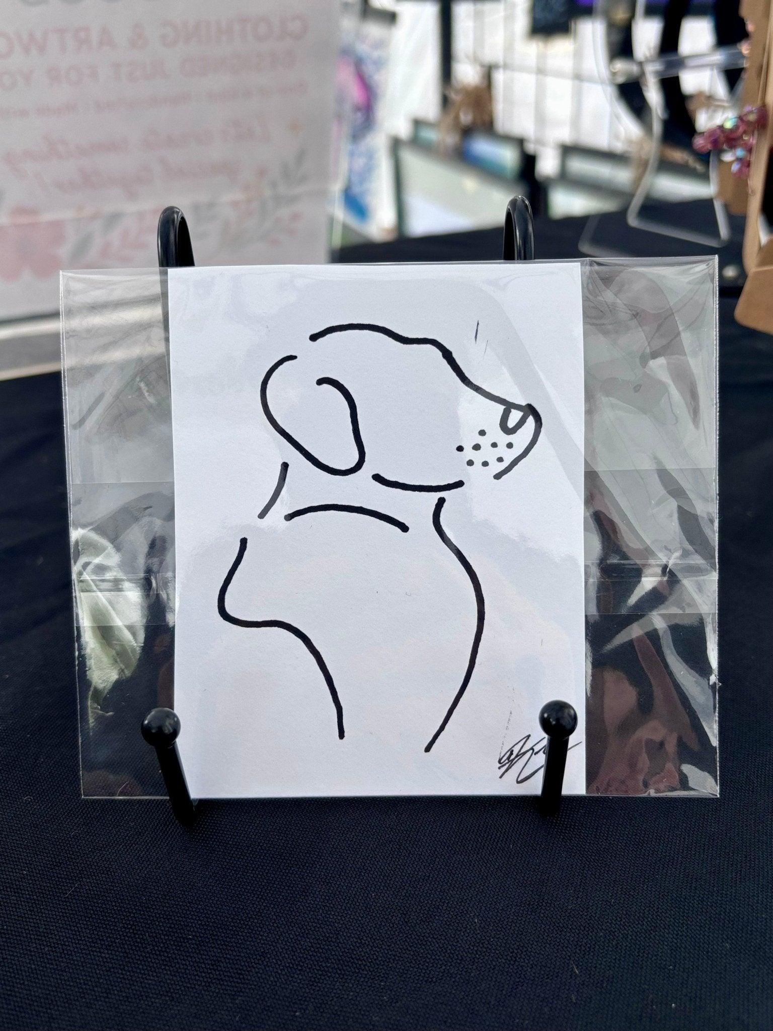 Minimal Line Dog Art Print - KolorsDesigns