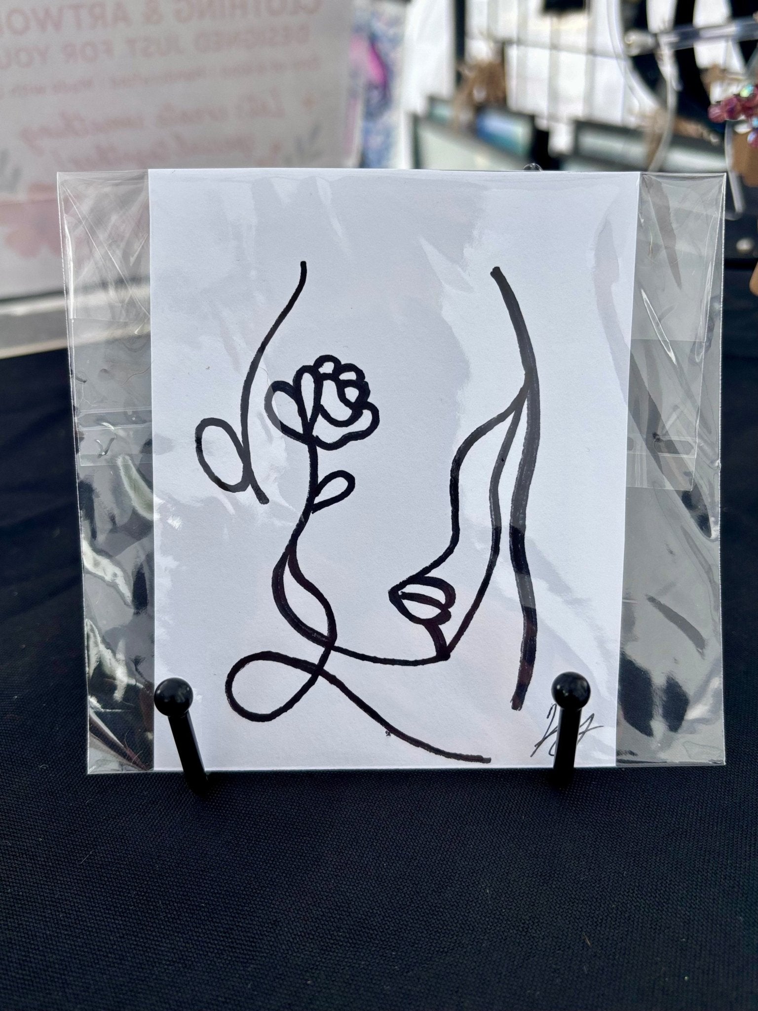Minimalist Rose Woman Line Art - KolorsDesigns
