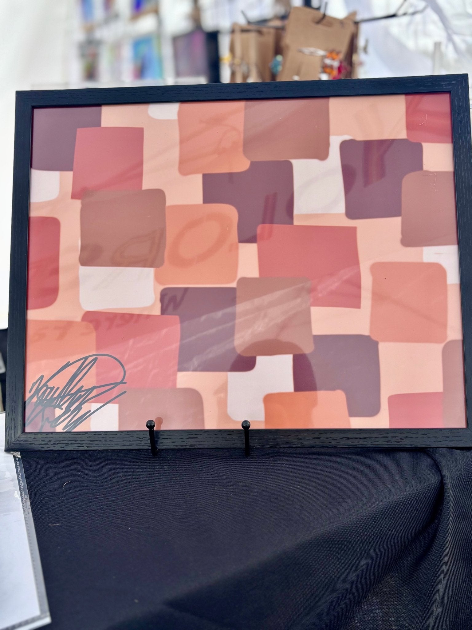 Orange Patchwork Framed Print - KolorsDesigns