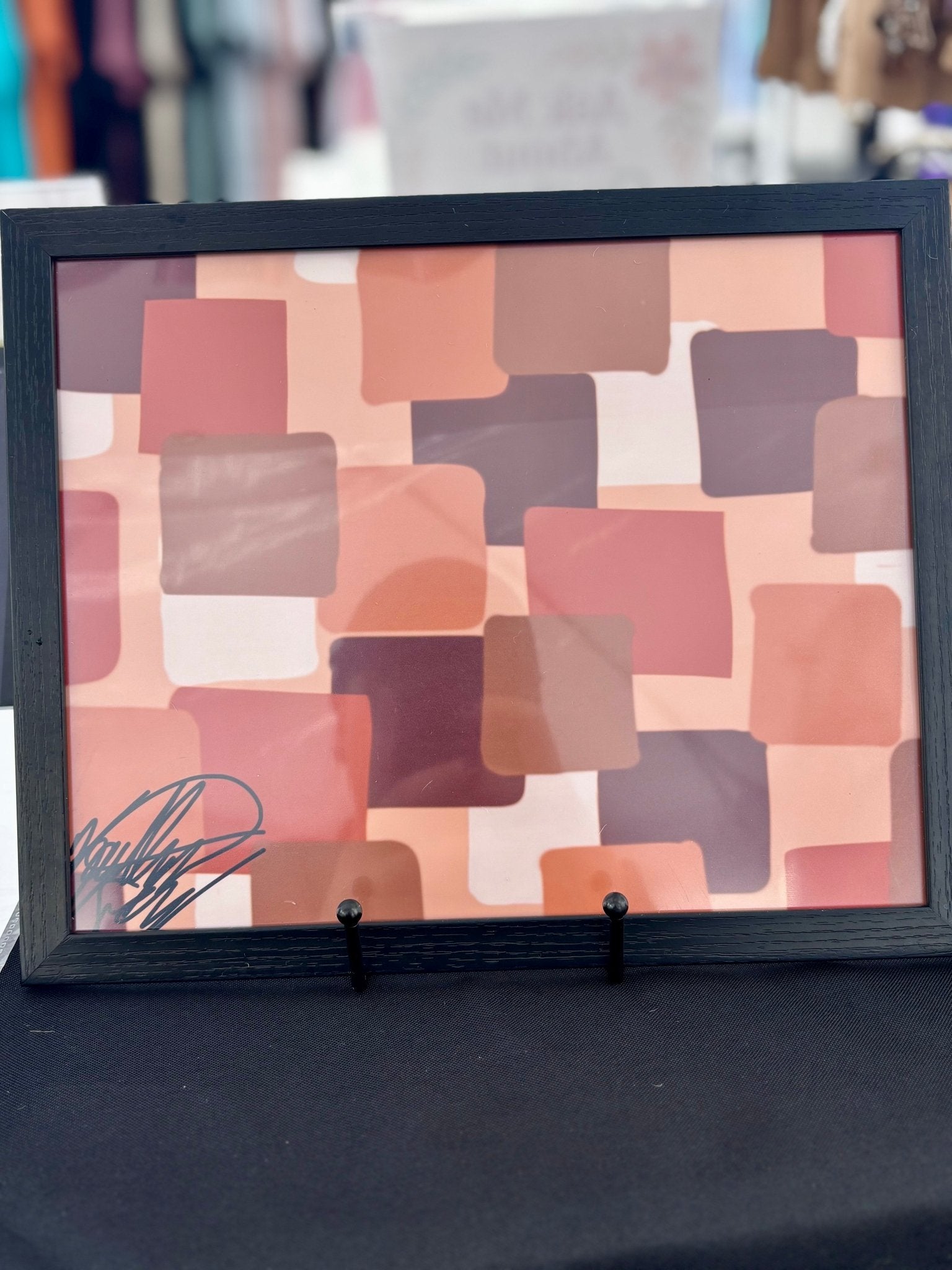 Orange Patchwork Framed Print - KolorsDesigns