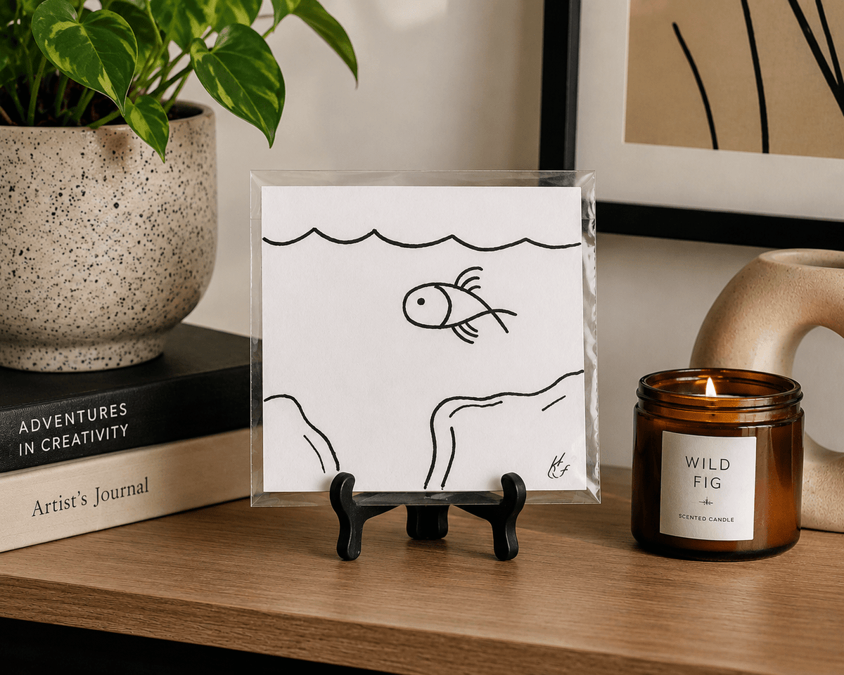 Quiet Current Hand-Drawn Mini Print - KolorsDesigns
