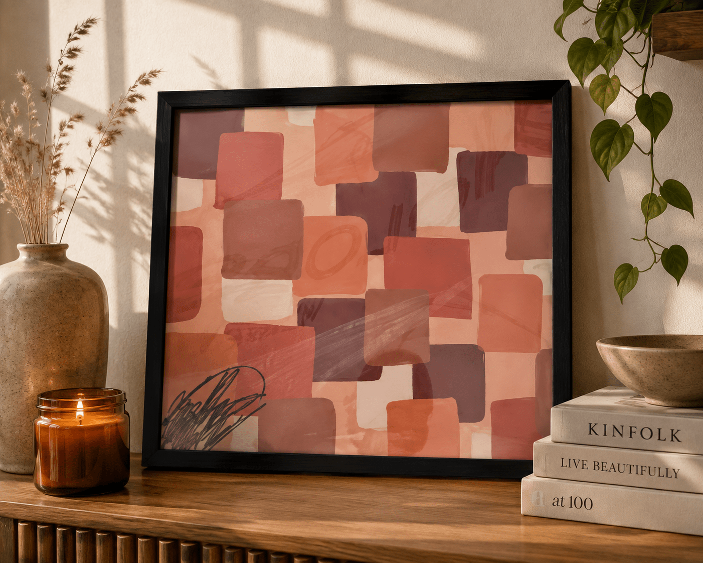 Terracota Rhythm Framed Print - KolorsDesigns