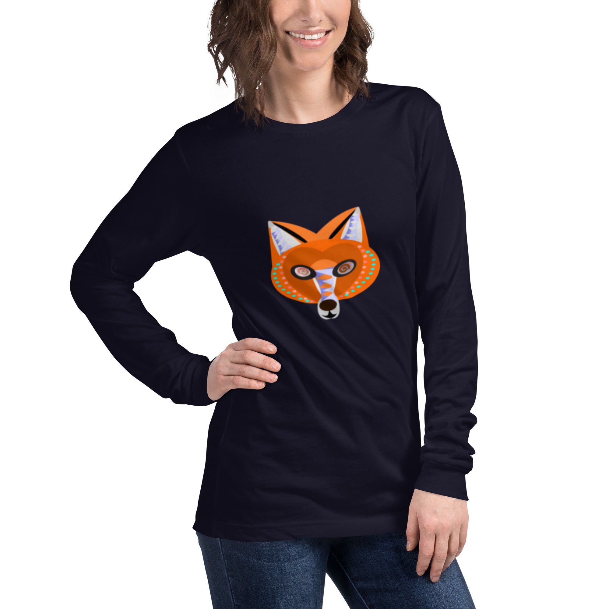 Unisex Fox Long Sleeve Tee - KolorsDesigns
