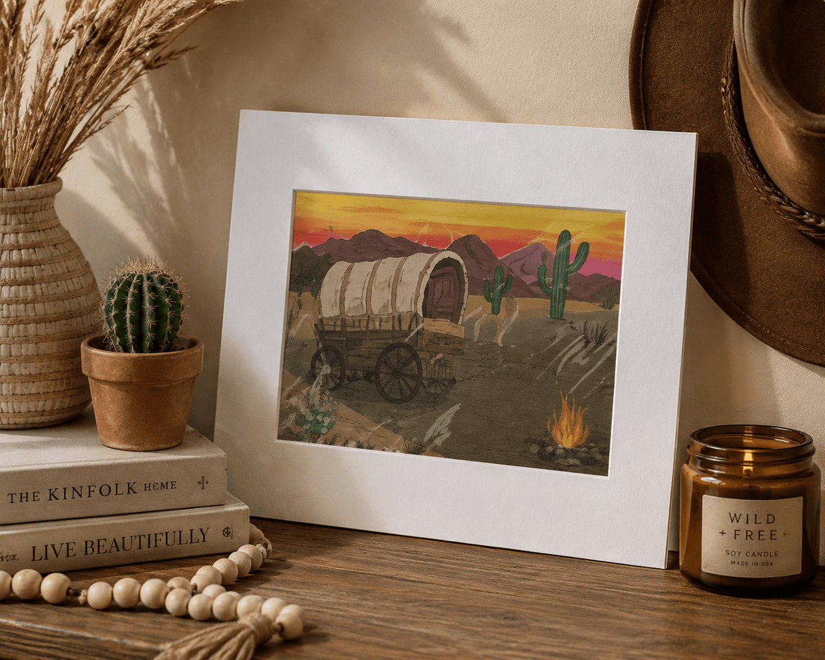 Western Frontier Matted Print - KolorsDesigns