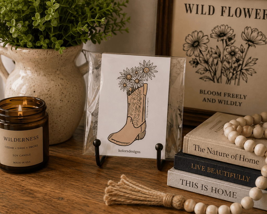 Wildflower Boot Mini Print - KolorsDesigns